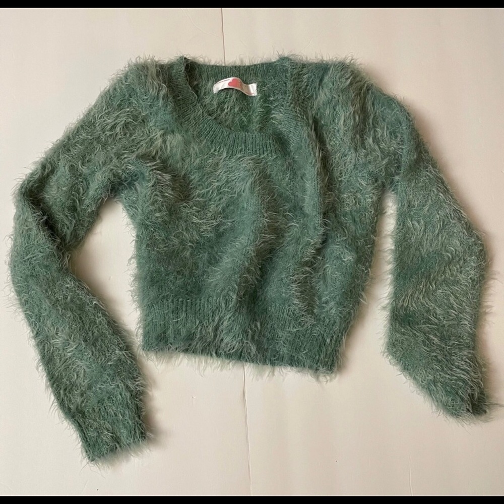 American Apparel Cropped furry sweater
